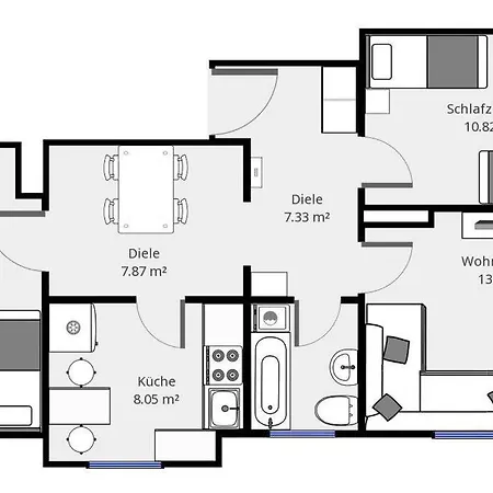 Apartment 3-raum In Dresden, Ideal Fuer Monteure