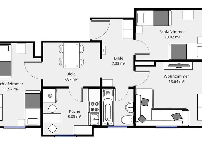 Apartment 3-raum In Dresden, Ideal Fuer Monteure